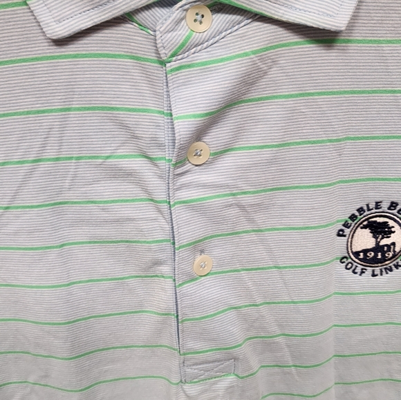 Fennec Golf Sunwashed Collection Men's Large Peeble Beach Golf Links Polo Shirt - Picture 4 of 7